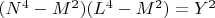 $(N^4-M^2)(L^4-M^2)=Y^2$