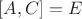 $[A,C]=E$
