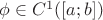$\phi \in C^1 ([a; b])$