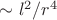 $\(\sim l^2/r^4\)$
