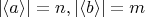 $ |\langle a \rangle| = n, |\langle b \rangle| = m$