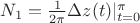 $N_1=\frac{1}{2\pi}\Delta z(t)|_{t=0}^{\pi}$
