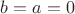 $b=a=0$