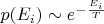 $p(E_i)\sim e^{-\frac{E_i}{T}}$