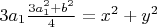 $3{{a}_{1}}\frac{3a_{1}^{2}+{{b}^{2}}}{4}={{x}^{2}}+{{y}^{2}}$