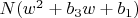 $N(w^2+b_3 w+b_1)$