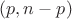 $(p,n-p)$