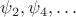 $\psi_2,\psi_4,\ldots$