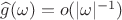 $\widehat{g}(\omega)=o(|\omega|^{-1})$