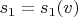 $s_1=s_1(v)$