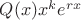$Q(x)x^ke^{rx}$