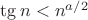 $\tg n < n^{a/2}$