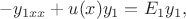$$-y_{1xx}+u(x)y_1=E_1y_1,$$