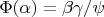 $\Phi(\alpha)=\beta\gamma/\psi$