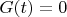 $G(t)=0$