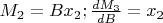 $M_2=Bx_2;\frac {dM_3}{dB}=x_2$