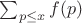 $\sum_{p \leq x} f(p)$