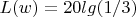 $L(w)=20lg(1/3)$