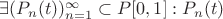 $\exists (P_n(t))_{n=1}^\infty\subset P[0,1] : P_n(t)$