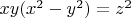 $xy(x^2-y^2)=z^2$