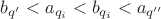 $b_{q'} < a_{q_i} < b_{q_i} < a_{q''}$