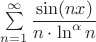 $\sum\limits_{n=1}^{\infty}\dfrac{\sin(nx)}{n\cdot\ln^{\alpha}n}$