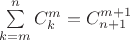 $\[\sum\limits_{k = m}^n {C_k^m}  = C_{n + 1}^{m + 1}\]$