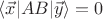 $\langle \vec x \vert AB \vert \vec y \rangle=0$