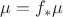 $\mu = f_{*}\mu$