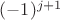 $(-1)^{j+1}$