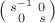 $\bigl(\begin{smallmatrix} s^{-1} & 0 \\ 0 & s \end{smallmatrix}\bigr)$