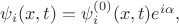 $\psi_i(x,t)=\psi^{(0)}_i(x,t)e^{i\alpha},$ $\psi_i(x,t)=\psi^{(0)}_i(x,t)e^{i\alpha},$