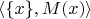 $\langle\{x\}, M(x)\rangle$