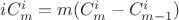 $iC_m^i=m(C_m^i-C_{m-1}^i)$