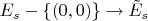 $E_s-\{(0,0)\}\to{\tilde {E}_s}$