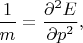$\dfrac{1}{m}=\dfrac{\partial^2E}{\partial p^2},$