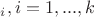 $\alha_i, i=1,...,k$