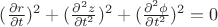 $(\frac{\partial r}{\partial t})^2 + (\frac{\partial^2 z}{\partial t^2})^2 + (\frac{\partial^2 \phi}{\partial t^2})^2 = 0$