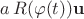 $a\,R(\varphi(t))\mathbf u$