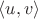 $\langle u, v\rangle$