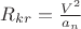 $R_{kr}= \frac {V^2} {a_n}$