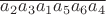 $\overline{a_2a_3a_1a_5a_6a_4}$