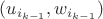 $(u_{i_{k-1}},w_{i_{k-1}})$