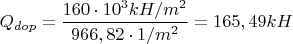 $Q_{dop}=\dfrac{160\cdot10^3kH/m^2}{966,82\cdot 1/m^2}=165,49kH$