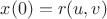$x(0)=r(u,v)$