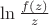 $\ln \frac{f(z)}{z}$