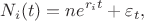 $$N_i(t)=ne^{r_it}+\varepsilon _t,$$