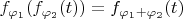 $f_{\varphi_1}( f_{\varphi_2}(t)) = f_{\varphi_1 + \varphi_2}(t)$