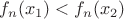 $ f_n(x_1) < f_n(x_2)$