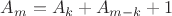 $A_{m}=A_{k}+A_{m-k}+1$